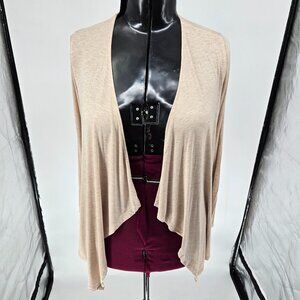 6125-15 Torrid Drape Cardigan long sleeve Super Soft Knit SIZE 1 12/14 Large